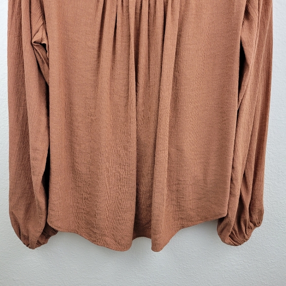 Free People Brown Long Sleeve Textured Top - Picture 10 of 12